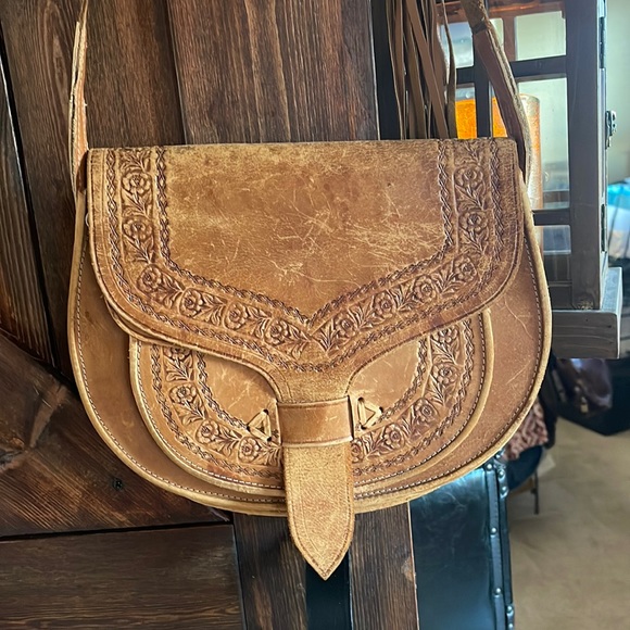 Bags Boho Leather Crossbody Bag Handmade In Mexico Poshmark